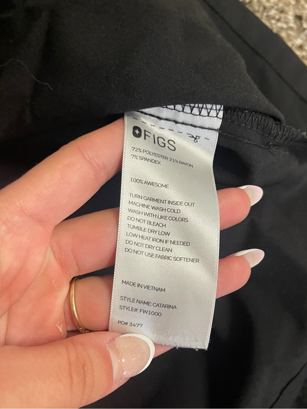 Figs Scrub Set Catarina Top Zamora Jogger Pants Black Women’s Size XXL Hospital - Picture 5 of 9